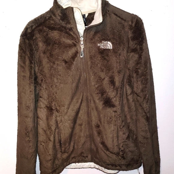 North face Teddy zip jacket - Brown- women's sz medium - Picture 1 of 5